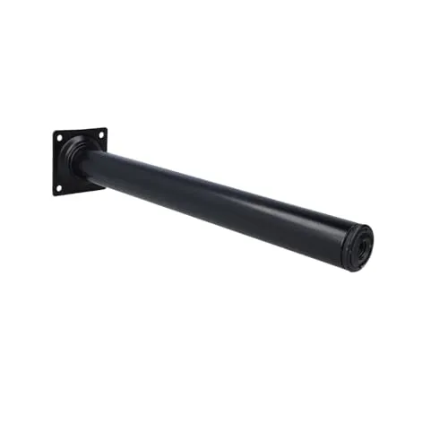 MS Beschläge schwarzer runder Stahl Möbelfuss Tischbein ø 30mm Möbelbein einzeln oder 4er Set Schrankfuss Möbelstempel Sofastempel Bettstütze M10 Gewindegang (1, 300mm)