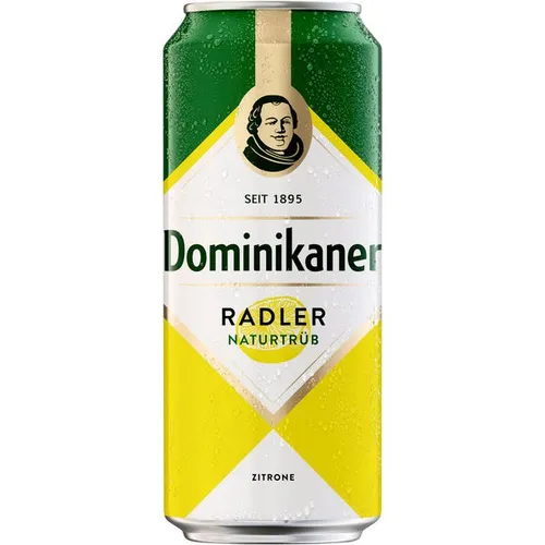 0,5L Dosen Dominikaner Radler Zitrone 2,5% Vol._EINWEG-Reduziert verbeult 24 x