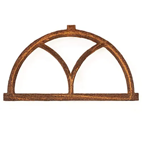 Antikas Eisenfenster 55 x 31 cm - Rustikales Gusseisenfenster, ideal für Stall- und Garagenrenovierungen, mit malerischem Flugrost für einen einzigartigen Look.