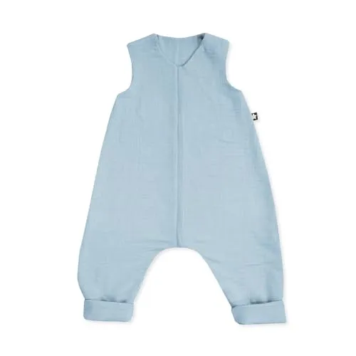 Julius Zöllner Schlafoverall Jumper Musselin 0,5 TOG Gr. 80 - Overalls für Baby-Jungen, aus 100% Baumwollmusselin für hohen Tragekomfort und Bewegungsfreiheit in warmen Sommernächten.
