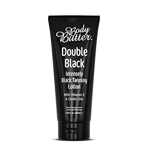 Body Butter Double Black Bräunungscreme 180ml - Luxuriöse Body Butter für eine gleichmäßige Bräunung, nährt die Haut und sorgt für ein gepflegtes Hautgefühl. Ideal für den täglichen Gebrauch.