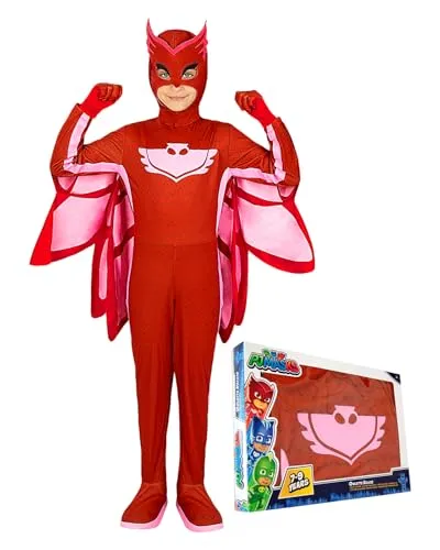 Funidelia Eulette PJ Masks Kostüm Deluxe für Mädchen in rot von Funidelia