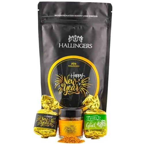 Hallingers Genuss Manufaktur Silvester Geschenk Wundertüte, Gourmet-Köstlichkeiten als Geschenkkorb Neujahr Geschenke