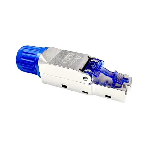ARLI Netzwerkstecker RJ45 CAT8.1 – Geschirmter Ethernet-Stecker für 40Gbit/s – Werkzeuglose Montage – Feldkonfektionierbar – Kompatibel mit CAT8, CAT7, CAT6a, PoE PoE+ – Metallgehäuse
