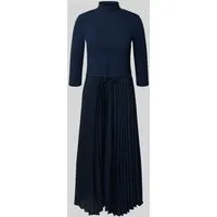 Tommy Hilfiger Damen Kleid Slim Rib Mix Midi-Länge in Blau von Tommy Hilfiger