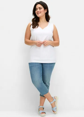 Sheego Shirttop Tanktop Ärmellos