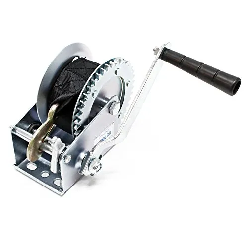 Wiltec Handseilwinde bis 550kg - Effiziente Seilwinde für Wohnmobile - Seilwinden für Wohnmobile, hohe Zuglast von 550 kg und robustes, wetterbeständiges Gehäuse für vielseitige Einsätze im Freien.