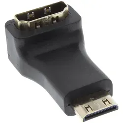 Inline® HDMI Adapter, HDMI A Buchse auf Mini HDMI C Stecker, gewinkelt, 4K2K
