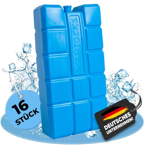 Nemt 750 ml Kühlakku Kühlelemente für die Kühltasche oder Kühlbox bis 20h 16 x