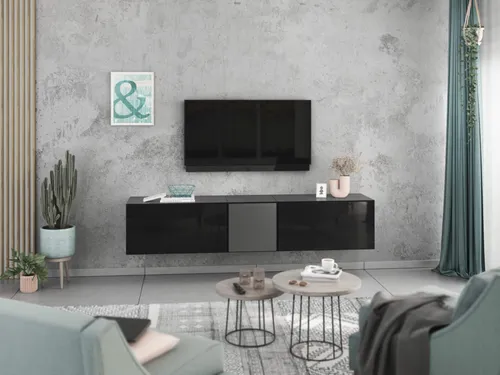 Lowboard VARIANTO 3 – Elegantes TV-Möbel in anthrazit matt - TV-Bänke & Lowboards mit grifflosem Design, Soft-Close-Funktion und stabilen MDF-Fronten. Ideal für modernes Wohnen, einfach montierbar und in verschiedenen Farben erhältlich.