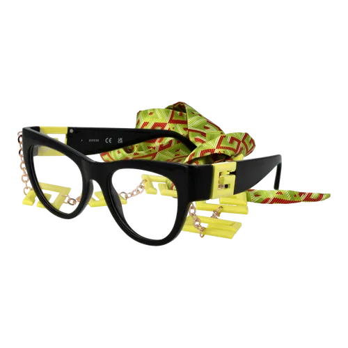 Guess Brillenfassung GU2988 041 50 – Elegante Damenbrille - Schwarze Vollrandbrille im Katzenaugen-Stil, aus leichtem Kunststoff gefertigt. Ideal für modebewusste Damen, inklusive Original-Etui für sicheren Transport.