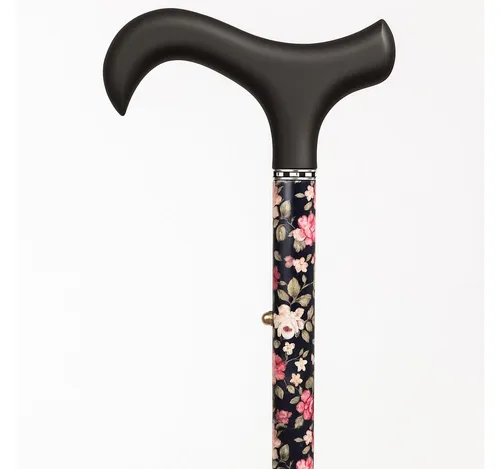 Popab Faltbarer Gehstock Blumenmuster Carbon 80,5-90,5 cm schwarz - Der Popab Faltbare Gehstock „Blumenmuster“ aus leichtem Carbon vereint elegantes Design und hohe Funktionalität. Ideal für den Alltag oder Reisen, sorgt er für sicheren Halt und ist einfach verstaut.
