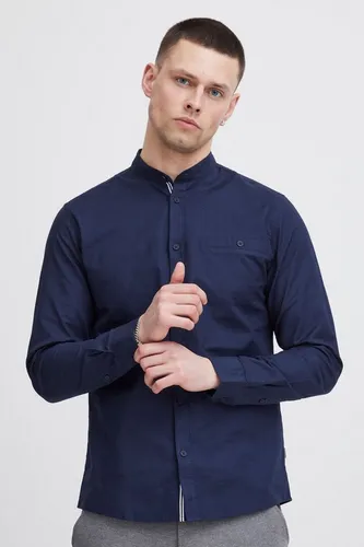 !Solid Allion Herren Hemd Langarm Slim Fit - Insignia Blue (Größe M) - Stylisches Langarmhemd mit Stehkragen und dekorativer Brusttasche. Ideal für vielseitige Outfits und aus nachhaltigen Materialien gefertigt. Ein Must-Have für modebewusste Herren!