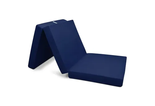 Beautissu Klappmatratze Campix 190x60cm - Matratzen - Faltbare Reisematratze mit 7cm Schaumstoffkern, ideal für Gäste und Camping, bietet erholsamen Schlaf und einfachen Transport dank Tragegriff.