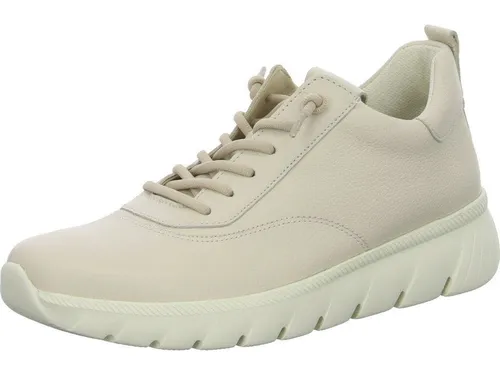 Gabor Leder-Sneakers in Creme - 38 - Sneaker aus hochwertigem Glattleder mit verstärkten Kappen und herausnehmbarer Decksohle für optimalen Tragekomfort und einfaches Anziehen.