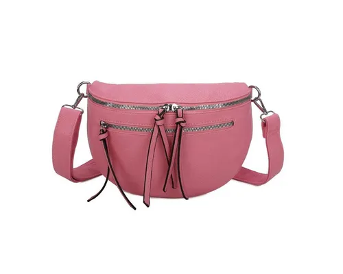 ITALYSHOP24 Bauchtasche Damen Gürteltasche Hüfttasche Bodybag Handytasche, als Schultertasche, CrossOver, Umhängetasche tragbar