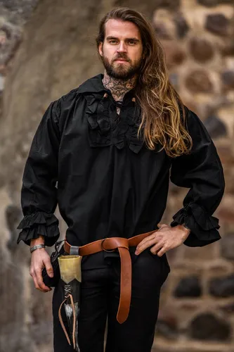 Leonardo Carbone Piraten-Kostüm Rüschenhemd