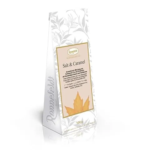 Ronnefeldt - Salt & Caramel - Aromatisierte Mischung aus Schwarzem Tee und Kräutertee mit Karamellgeschmack und Salzflocken - 100g, Menge:1 Stück