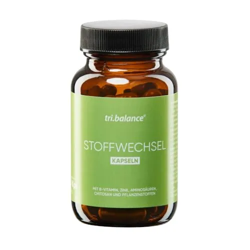 tri.balance Stoffwechsel Kapseln 1 x 60 Stück - Vitamin B Präparate für einen normalen Energie- und Fettsäurestoffwechsel, Made in Germany und unterstützt eine gesunde Gewichtsreduktion.
