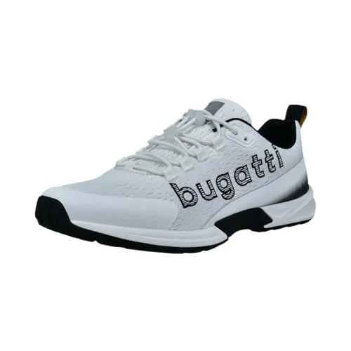 Bugatti Sneaker Kunstleder - Weiß - Größe 41 - Sportlicher Sneaker von bugatti mit flexiblem Laufsohle für optimale Dämpfung. Das moderne Design und das herausnehmbare Fußbett garantieren hohen Tragekomfort und individuelle Anpassung für Alltag und Freizeit.