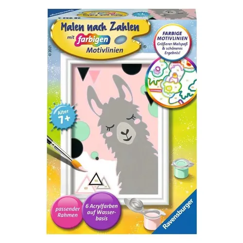 Ravensburger CreArt, Malen nach Zahlen - Glückliches Lama