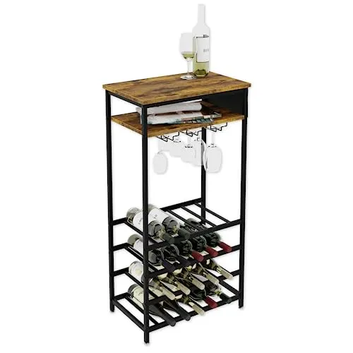 Lenmar LOFT 2-20 Weinregal aus Metall für 20 Flaschen in schwarz von Lenmar