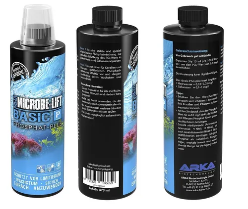 Microbe-Lift Aquariumfilter Microbe-Lift Basic P - Phosphat-Erhöhung 118 ml für Süß- und Meerwass