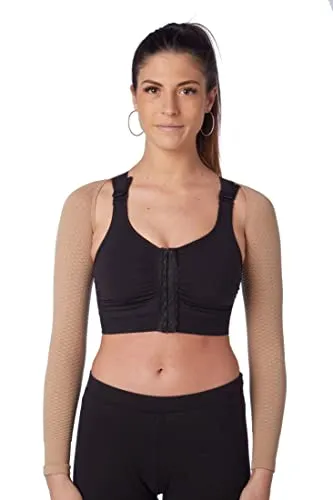 CzSalus Straffende und schlank machende Kompressions-Armmanschetten (Elfenbein, L/XL)