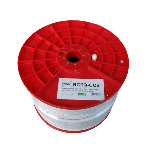 Venton Koaxial Sat Kabel RG6Q-CCS 120dB 4-fach geschirmt High Quality 100m