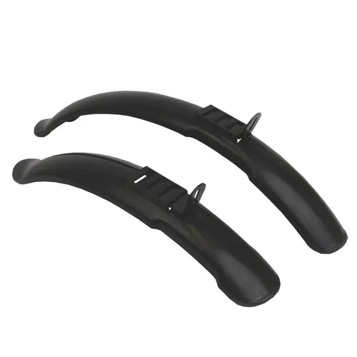 Schwarz Kinder Fahrrad Schutzblech Set 20 - 24 Zoll - Universelles Clip-On Spritzschutz-Set für vorne und hinten, ideal für Kinderfahrräder der Größen 20 und 24 Zoll, schützt vor Schmutz und Nässe.