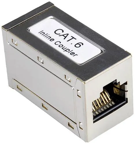 Roline RJ45-Kupplung RJ45 Adapter CAT 6 Silber