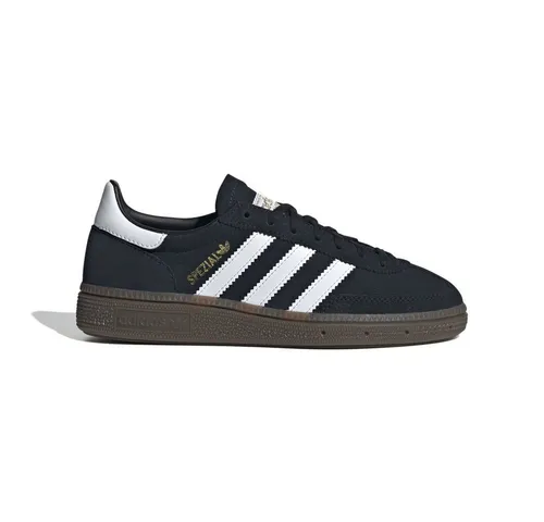 adidas Spezial Damen-Sneaker Schwarz/Weiß 39 1/3 EU - Stylische adidas Damen-Sneaker mit normaler Passform und Schnürverschluss. Das Obermaterial aus Textil und Leder sorgt für Komfort, während die Gummi-Außensohle für optimalen Halt sorgt.