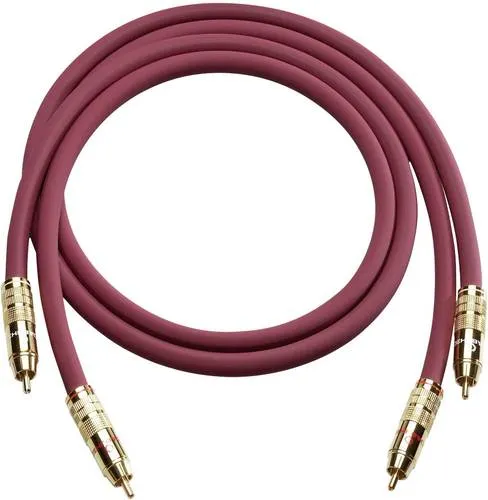 Oehlbach Cinch Audio Anschlusskabel [2x Cinch-Stecker - 2x Cinch-Stecker] 0.50m Bordeaux vergoldete Steckkontakte NF 214 Master