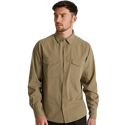 Craghoppers Herren Expert Kiwi Langarmshirt - Sporthemden für Herren mit Insektenschutz, aus recyceltem Polyester-Baumwoll-Mischgewebe und mit Sonnenschutzkragen, ideal für Outdoor-Aktivitäten.