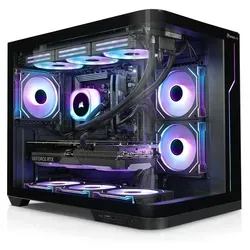 Kiebel Panorama Curve IX Gaming-PC - Gaming-PC mit AMD Ryzen 7 9700X, 32 GB RAM und 2000 GB SSD, ausgestattet mit 360er Wasserkühlung und ARGB-Beleuchtung für optimale Kühlung und beeindruckende Optik.