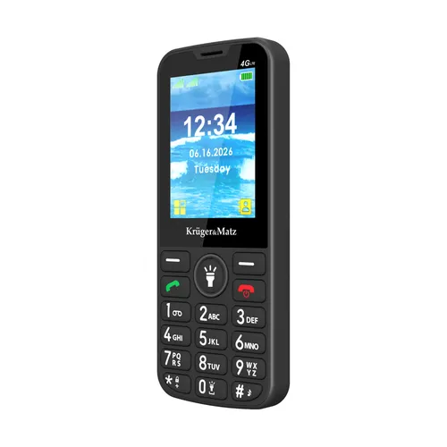 Kruger&Matz KM0924-4G Senioren Telefon, Simple 924, Dual-SIM, Bluetooth, schwarz