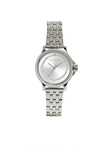 ESPRIT Edelstahl-Uhr mit Zirkonia-Besatz von Esprit