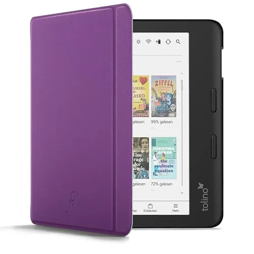 Forefront Cases Hülle für Tolino Vision Color (Modell: 2024) - Lila - Dünn und Leicht, Smart Auto Schlaf/Wach Schutz-Hülle (Tasche) für Tolino Vision Color (Colour)