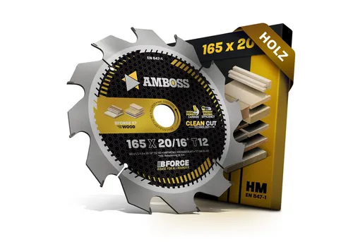Amboss Werkzeuge Kreissägeblatt HM Kreissägeblatt - 165 x 1.8/1.2 x 20 Z12 WZ