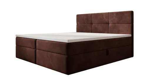 Luxusbetten24 Boxspringbett Eleonora Samt, mit Stauraum