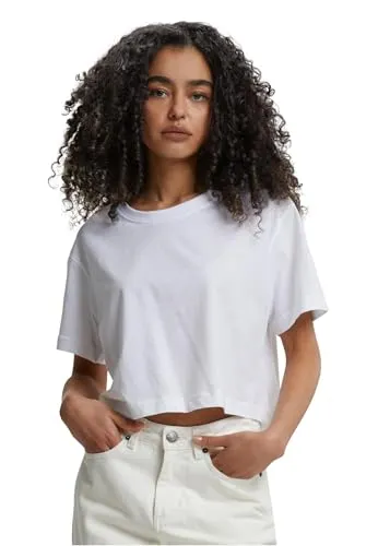 Urban Classics Women's TB1555-Ladies Short Oversized Tee T-Shirt, White, XXL