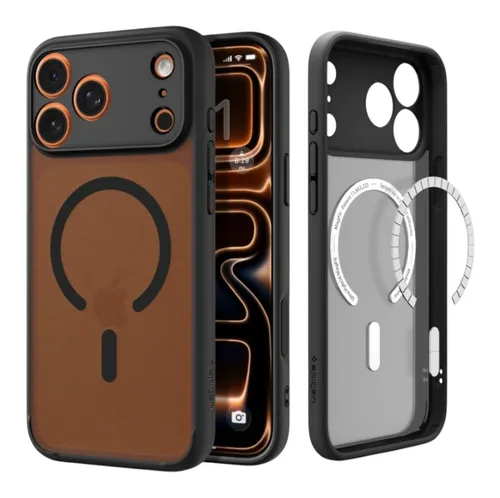 Spigen Handyhülle für iPhone 17 Pro - Schutzhülle in Schwarz - Taschen & Schutzhüllen: Robuste, rutschfeste Schutzhülle mit Heavy Duty Schutz für das iPhone 17 Pro, die Ihr Gerät zuverlässig vor Stößen schützt.
