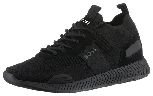 BOSS Herren Titanium Runn TTNM EVO Sneakers - Herren-Sneaker mit gestricktem Obermaterial und Veloursleder-Details für maximalen Komfort und stylisches Design.