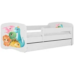 Raumhirsch Kinderbett Dino 90x180 cm - Modernes Kinderbett mit abnehmbarer Schutzschiene für maximale Sicherheit und praktischer Schublade für zusätzlichen Stauraum. Ideal für gemütliche Kinder- und Jugendzimmer.