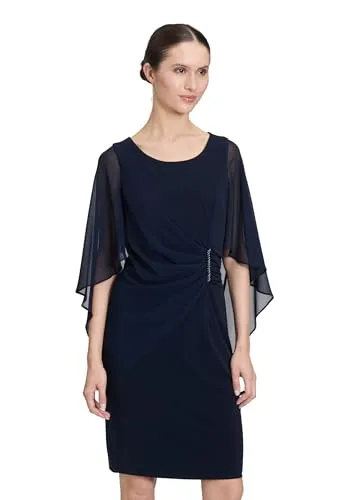 Damen Cocktailkleid mit Raffung 48 - Kleider: Figurbetontes Cocktailkleid mit eleganten Volantärmeln und feiner Raffung für eine feminine Silhouette – perfekt für besondere Anlässe!