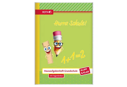 Roth Schulheft Roth Klipp+Klar Grundschulaufgabenheft, Schutzumschlag, Innenteil mit