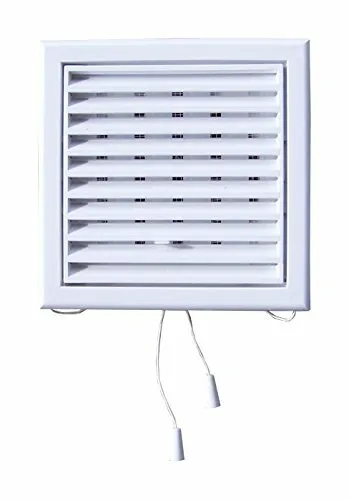 Lüftungsgitter weiss Kunststoff 154 x 154mm verschliessbar