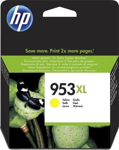 HP 953XL Tintenpatrone Gelb - 18 ml, original und hochergiebig für brillante Druckergebnisse mit Ihrem Officejet. Ideal für den täglichen Einsatz im Büro.