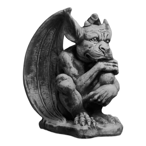 Gartendekoparadies Gargoyle Statue der Wächter, 40 cm in grau von gartendekoparadies