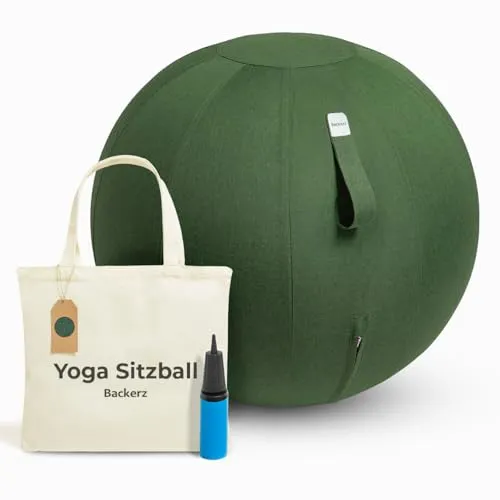 Produktbild Backerz Sitzball Büro Ergonomisch 65 cm, Ergonomische Sitzmöbel für Büro und Heimbüro, Langlebiger Stoff, Gymnastikball